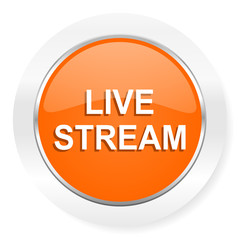 live stream orange computer icon