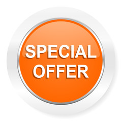 special offer orange computer icon