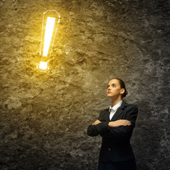 Thoughtful businesswoman