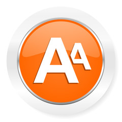 alphabet orange computer icon