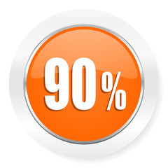 90 percent orange computer icon