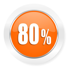 80 percent orange computer icon