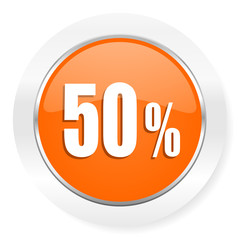 50 percent orange computer icon