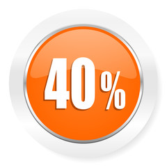 40 percent orange computer icon