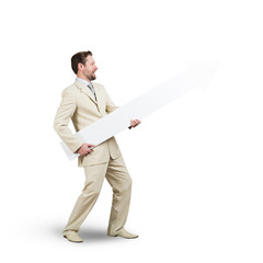 Businessman with arrow