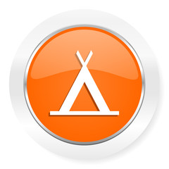 camp orange computer icon