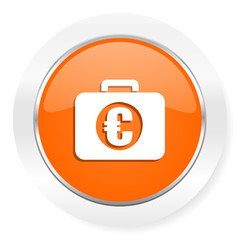 financial orange computer icon