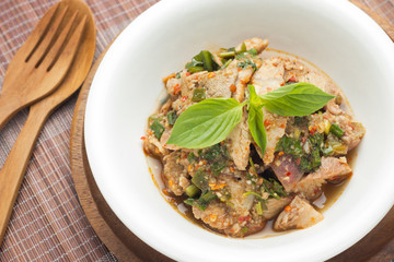 Moo Nam Tok, Thai food