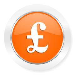 Obraz premium pound orange computer icon