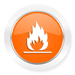 flame orange computer icon