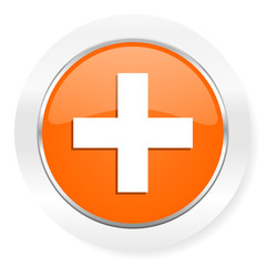 plus orange computer icon