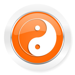 ying yang orange computer icon