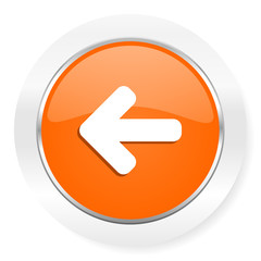 left arrow orange computer icon