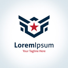 Fly star wings professional business logotype strength logo icon