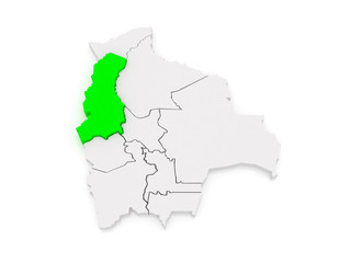 Obraz premium Map of La Paz. Bolivia.