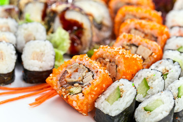 Appetizing Japanese sushi