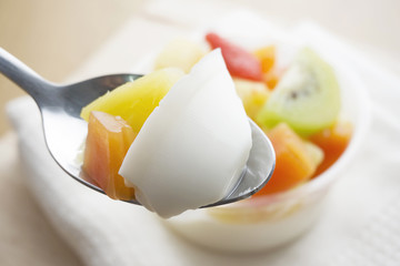 pudding fruit salad
