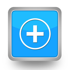 Obraz premium BOUTONS CARRES COLLECTION BLEUE