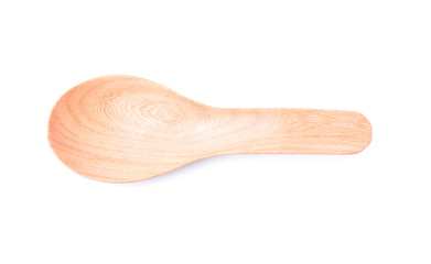 Wooden spoon on White background