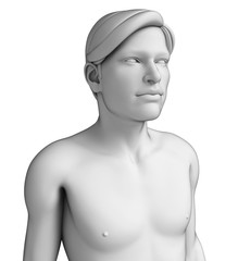 Male upper body artwork