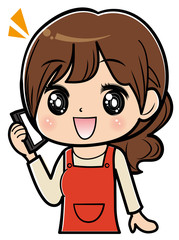 スマホで通話する女性