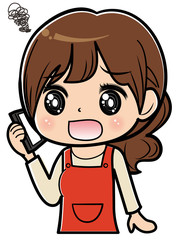 スマホで通話する女性