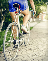 Cyclist rides