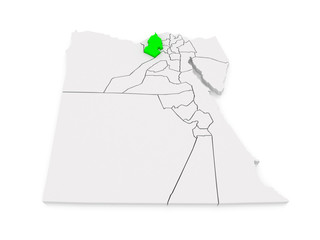 Fototapeta na wymiar Map of Beheira. Egypt.
