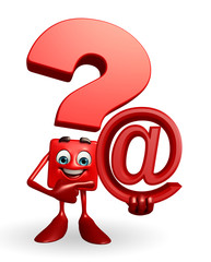 Question Mark character with at the rate sign