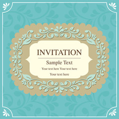invitation card vintage style