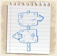 Cartoon sign illustration