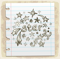 Obraz premium star doodle
