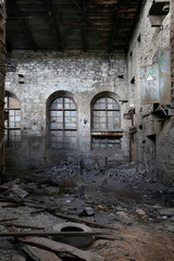 Fototapeta na wymiar interior of an abandoned factory