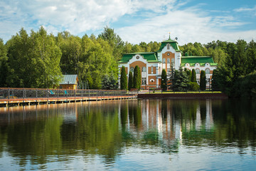 Fototapeta na wymiar Restaurant and hotel complex Orlovskoe Polesye. Russia, Orel reg