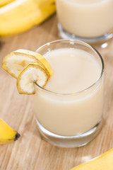 Glass with Banana Juice