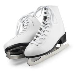 Figure skates isolated on white with clipping path - obrazy, fototapety, plakaty