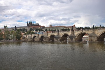 Fototapeta na wymiar Prague - view of the Charles Bridge