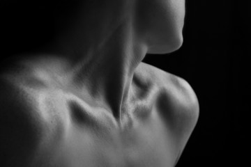 Body scape of woman neck and hand emotion artistic conversion - 67754297