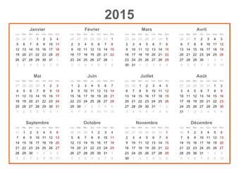 2015 french calendar
