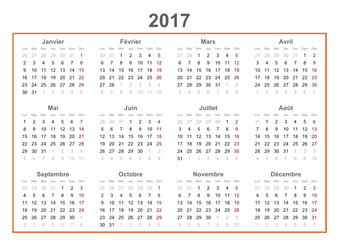 2017 french calendar