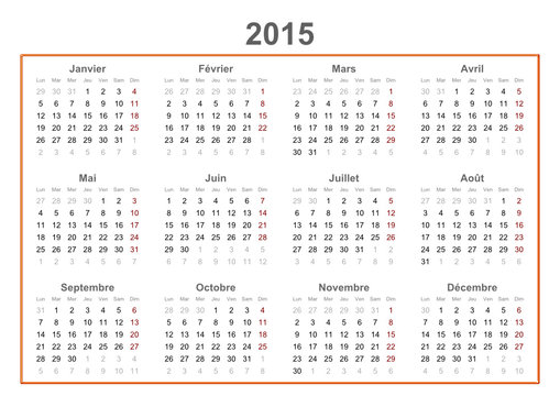 2015 french calendar