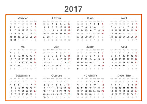 2017 french calendar
