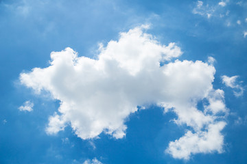 Close up high level blue sky