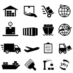 Shipping and logistics icons - 67755882