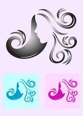Hair style decoration, vector art
