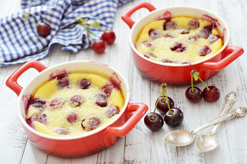 Clafoutis with cherries