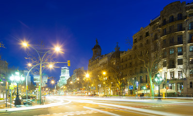 Fototapeta na wymiar Night view of Barcelona