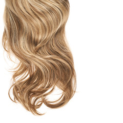 Naklejka premium Hair fragment over the white