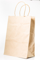 Brown paper shopping bag