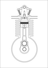 ottomotor - technische illustration
